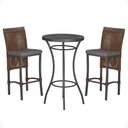 Ver imagem 1 de Mesa Bistro e 2 Banquetas Roma Preta Corda Náutica 11 Trama Original
