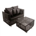 Ver imagem 2 de Jogo de Sofá e Poltronas Malibu com Mesa em Alumínio Tabaco