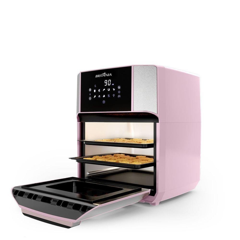 Fritadeira Air Fryer Oven Britânia Rosa 12l 1800w Bfr2150rs 220v - 2