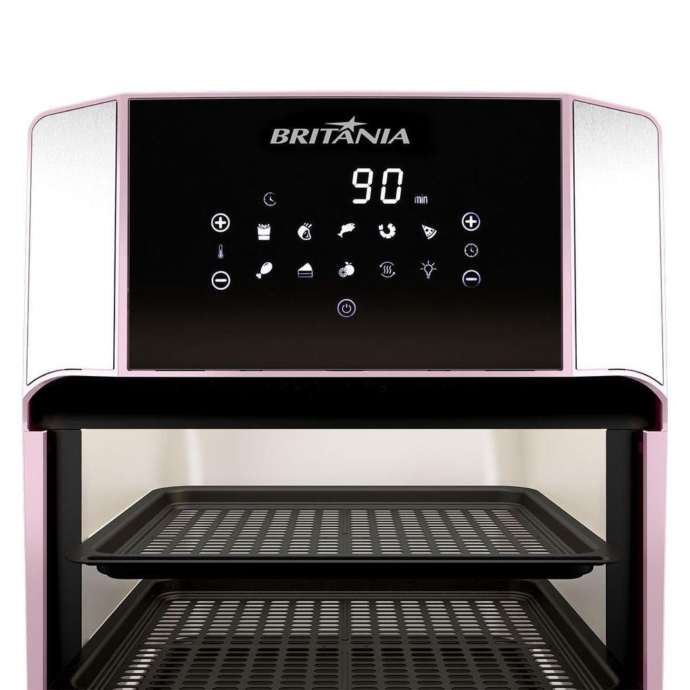 Fritadeira Air Fryer Oven Britânia Rosa 12l 1800w Bfr2150rs 220v - 7