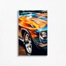 Quadro Decorativo Carro Opala Colorido Corrida Rodas Sala:carro - 1