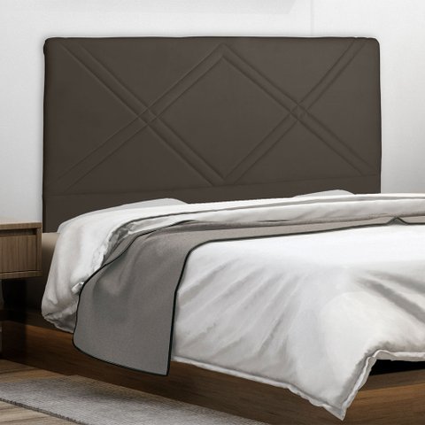 Cabeceira Cama Box Casal Caribe 140 Cm Suede Marrom - MV Estofados Shop