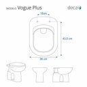 Ver imagem 4 de Assento Sanitário Tampa de Vaso Vogue Plus Branco Decorado com Borboleta - Borboleta Azul