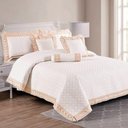 Ver imagem 1 de Kit Cobre Leito Royale Casal Padrão 06 Peças - Off White Bia Enxovais