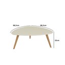 Ver imagem 2 de Mesa de Centro para Sala 88,5cm com Pés Torneados em Madeira Cor:louro com Luna