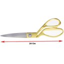 Ver imagem 3 de Tesoura Alfaiate Profissional Costura Tecido Aço Inox Grande 9,5 Pol - 24 Cm
