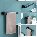 Ver imagem 6 de Kit de Acessórios para Banheiro 5 Peças Inox Preto - Demima