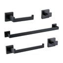 Ver imagem 1 de Kit de Acessórios para Banheiro 5 Peças Inox Preto - Demima