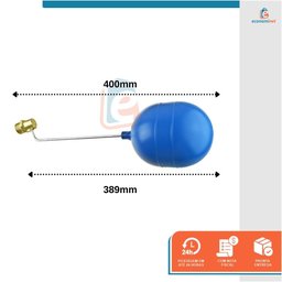 Torneira de Boia Zamac Reforçado Balão Plástico Garden 3/4 - 4