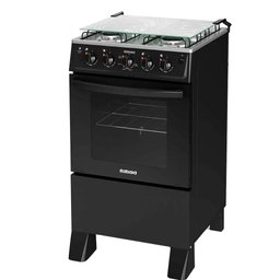 Fogão À Gás Itatiaia Star New 4 Bocas Mesa Inox Forno 48 Litros -preto - 1