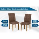 Ver imagem 5 de Kit Mesa Luna C- Tampo Vidro Canto Reto 120cm + 4 Cadeiras Imbuia Chocolate