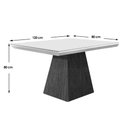 Ver imagem 4 de Kit Mesa Luna C- Tampo Vidro Canto Reto 120cm + 4 Cadeiras Imbuia Chocolate