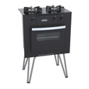 Ver imagem 2 de Fogão a Gás Mini Cook 2 Bocas com Forno Preto - Venax