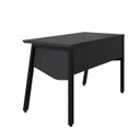 Ver imagem 5 de Plataforma Individual Trabalho Escritório com Caixa de Tomadas 150cm Industrial Preto