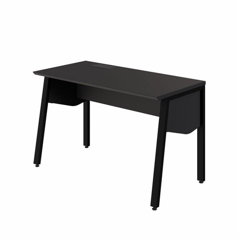 Plataforma Individual Trabalho Escritório com Caixa de Tomadas 150cm Industrial Preto