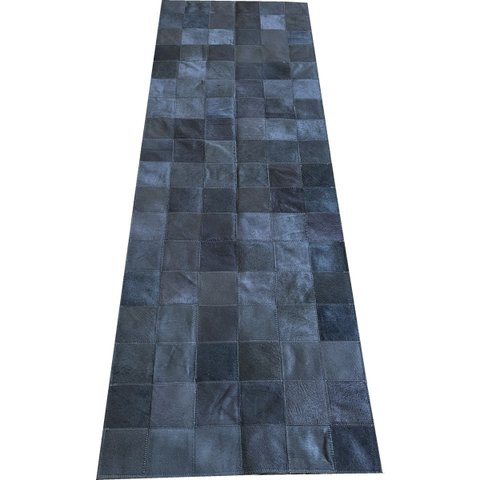 Tapete de couro cinza tingido 0,60x1,80 sem bordas pç 10x10