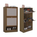 Ver imagem 1 de Kit 2 Sapateiras Tropical 2 Portas Multiuso Vertical Poquema