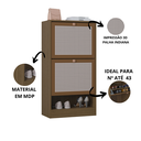 Ver imagem 5 de Kit 2 Sapateiras Tropical 2 Portas Multiuso Vertical Poquema