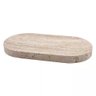 Bandeja Oval Decorativa em Pedra Bege 30cm - 1