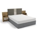Ver imagem 4 de Cabeceira Cama Box Madeirado Cor Nogueira Casal/queen G290 2gavs Nogueira - Kappesberg