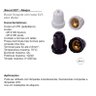 Pct 05 Soquete Boquilha Bocal E27 para Abajur com Rosca Borne Cor Branco - 3