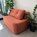 Ver imagem 5 de Sofá Modular Cielo 120cm Recepção Loja Sala de Estar Bouclê Terracota - Montanari's Decor