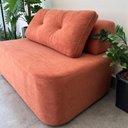 Ver imagem 4 de Sofá Modular Cielo 120cm Recepção Loja Sala de Estar Bouclê Terracota - Montanari's Decor