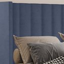 Ver imagem 6 de Cabeceira Solteiro 88 cm Barcell Veludo Azul Soon