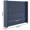 Ver imagem 4 de Cabeceira Solteiro 88 cm Barcell Veludo Azul Soon