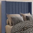 Ver imagem 2 de Cabeceira Solteiro 88 cm Barcell Veludo Azul Soon