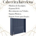 Ver imagem 3 de Cabeceira Solteiro 88 cm Barcell Veludo Azul Soon