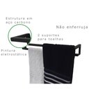 Ver imagem 5 de Toalheiro com Prateleira Strassis Design Sd-4001 60 Cm Preto