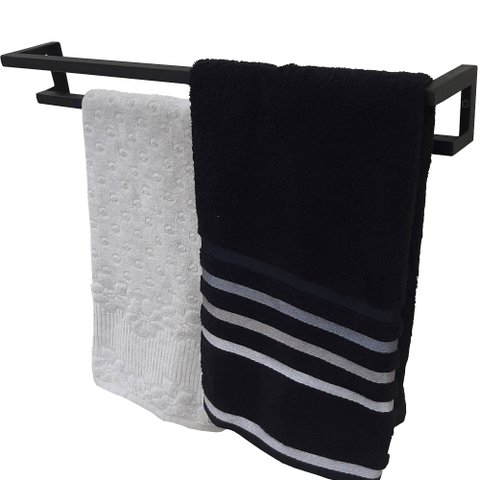 Toalheiro com Prateleira Strassis Design Sd-4001 60 Cm Preto