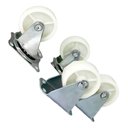 Ver imagem 3 de Kit Jogo 4 Rodizio Rodinha Giratoria Macia Branca