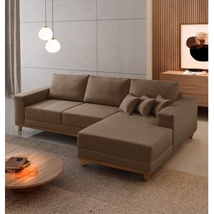 Sofá Cronos 03 Metros Chaise Lado Direito Meu Sofá Online