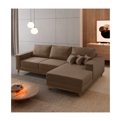 Sofá Cronos 03 Metros Chaise Lado Direito Meu Sofá Online