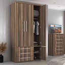 Ver imagem 1 de Guarda-roupa 3 Portas com Sapateira 1307 Ilan San Remo