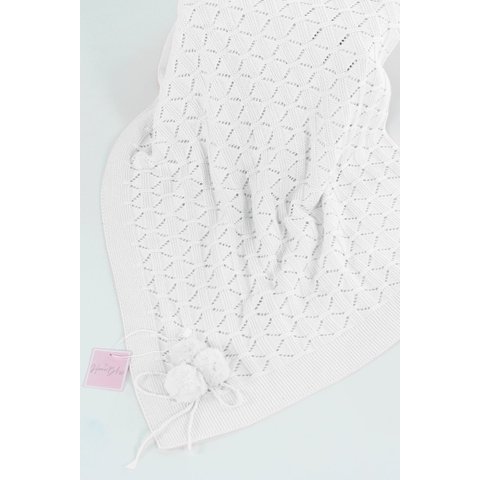 Manta Tricô Pombom Carlan