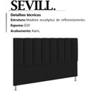 Ver imagem 3 de Cabeceira Queen 160 cm Sevill Veludo SL 944 Peer