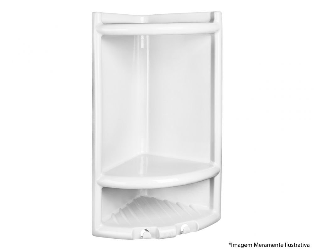 39229000 Porta Shampoo Herc Branco 4010 | MadeiraMadeira
