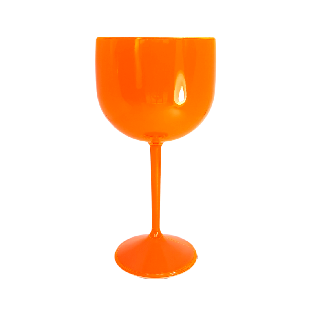 7 Taças De Gin Acrílico Neon 550 ML: Laranja Neon - 2