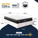 Ver imagem 3 de Cama Box com Colchão Gazin de Espuma D28 Pillow Top Ortoblack Queen 158cm