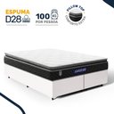 Ver imagem 2 de Cama Box com Colchão Gazin de Espuma D28 Pillow Top Ortoblack Queen 158cm