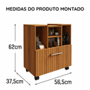 Ver imagem 4 de Gabinete para Banheiro Compacto com Porta Basculante Jasper - Freijó