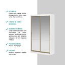 Ver imagem 3 de Guarda-roupa Casal Nero 2 Portas de Correr de Espelhos 2 Gavetas Carraro