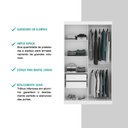 Ver imagem 4 de Guarda-roupa Casal Nero 2 Portas de Correr de Espelhos 2 Gavetas Carraro