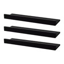 Ver imagem 1 de Kit 3 Prateleiras Porta Quadros 60 X 10cm Preta Suporte Invisível