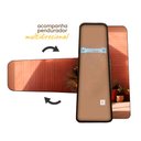 Ver imagem 7 de Espelho Grande com Moldura Couro 3cm de Chão Corpo Inteiro 110x60cm - Mod. Tetris Caramelo