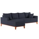 Ver imagem 3 de Sofá 4 Lugares Beny com Chaise Esquerdo Suede Azul