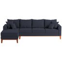 Ver imagem 1 de Sofá 4 Lugares Beny com Chaise Esquerdo Suede Azul